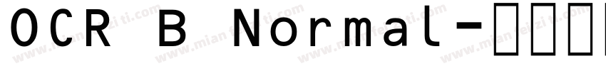 OCR B Normal字体转换